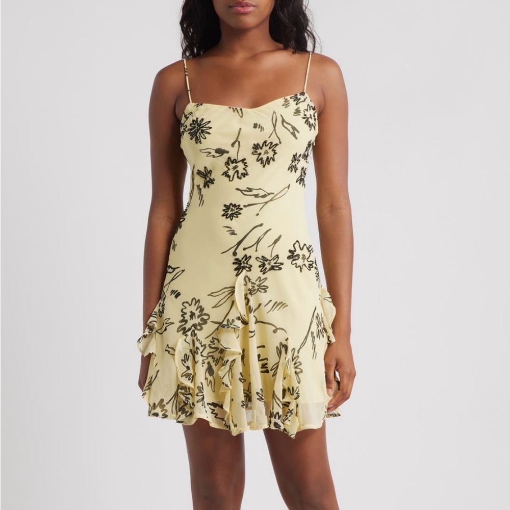NWT Topshop Beaded Godet Minidress